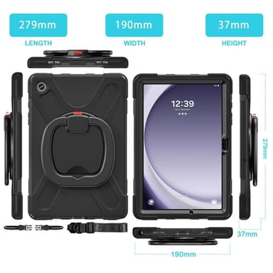 Samsung Galaxy Tab A9+ Kuori PC+Silikoni Tablettisuojus
