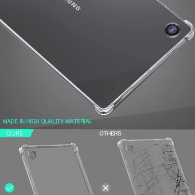Samsung Galaxy Tab A9 Kuori Kirkas TPU + Reunahiomattu