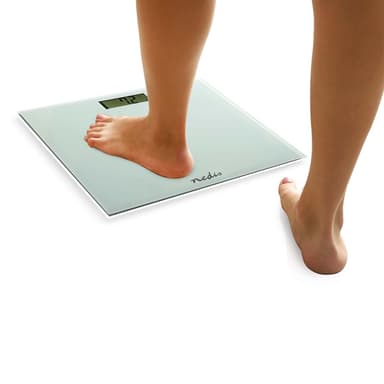 Nedis Henkilövaaka | Digitaalinen | Valkoinen | Karkaistu Lasi | Maksimi punnituskyky: 150 kg