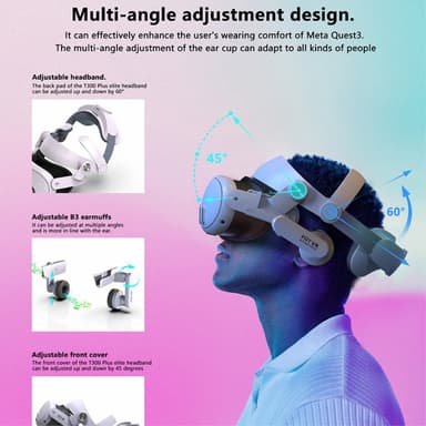 Meta Quest 3 VR otsapanta etusuojat kuulosuojaimet