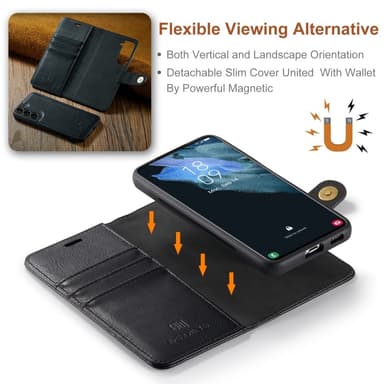 DG.MING Samsung Galaxy S24 irrotettava 2-in-1-lompakkokuori