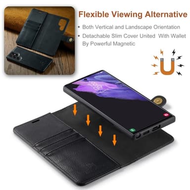 DG.MING Samsung Galaxy S24 Ultra irrotettava 2-in-1-lompakkokuori
