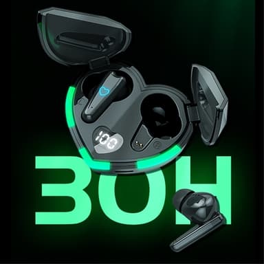 Bluetooth 5.3 In-Ear kuulokkeet + sydänlatauskotelo - musta