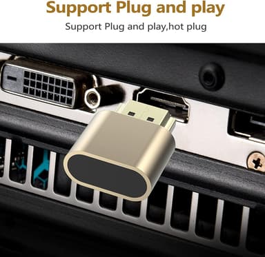 NÖRDIC valepistoke HDMI 4K -näyttöemulaattori