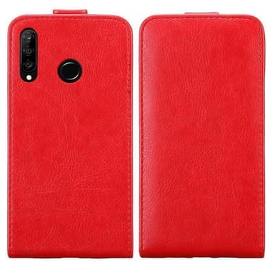 Huawei P30 LITE Suojakuori Lompakkokotelo (Punainen)