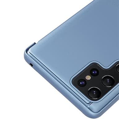 SKALO Samsung S24 Ultra Clear View Mirror Lompakko - Ruusukulta