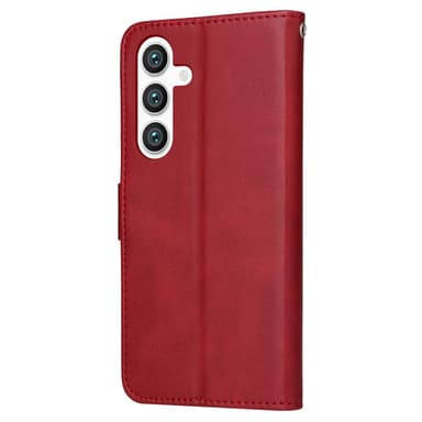 SKALO Samsung S24 PU-nahkainen Lompakkokotelo - Punainen
