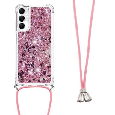 SKALO Samsung A05s 4G Juoksuhiekka Glitter Mobile kaulapanta - Pinkki