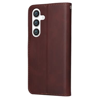 SKALO Samsung S24 PU-nahkainen Lompakkokotelo - Ruskea