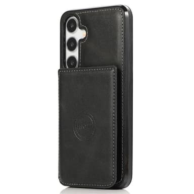 SKALO Samsung S24 PU-nahkainen Suojakuori Lompakolla - Musta