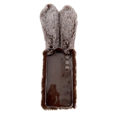 SKALO Samsung S24 3D Soft Furry Bunny Ears Suojakuori - Valkoinen