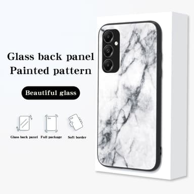 SKALO Samsung A05s 4G Marmori karkaistu lasi TPU-suojakuori - #2