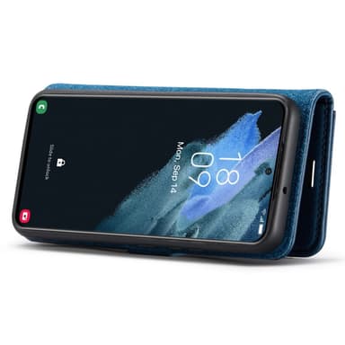 DG MING Samsung S24 2-in-1 magneetti lompakkokotelo - Sininen