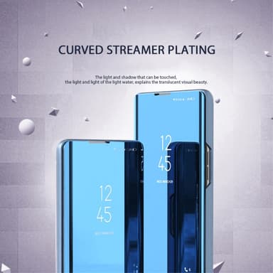 SKALO Samsung A05s 4G Clear View Mirror Lompakko - Musta