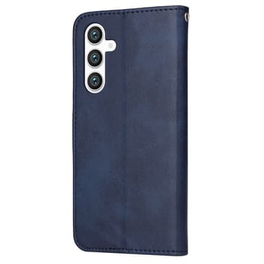 SKALO Samsung S23 FE PU-nahkainen Lompakkokotelo - Sininen