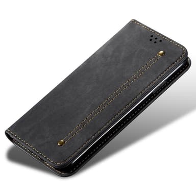 SKALO Samsung S24 Jeans Lompakkokotelo - Musta
