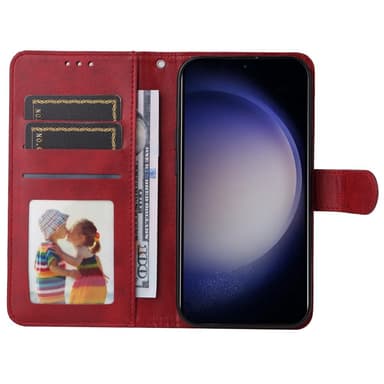 SKALO Samsung S24 PU-nahkainen Lompakkokotelo - Punainen