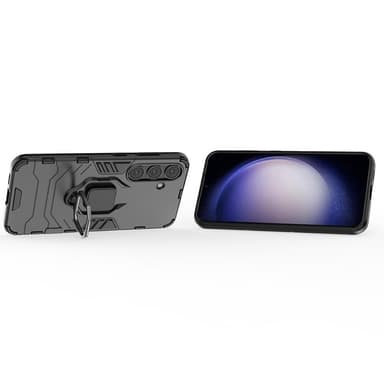 SKALO Samsung S24 Armor Hybridi metallirengas kuori - Musta