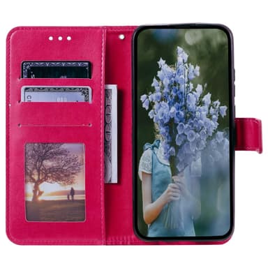 SKALO Samsung A05s 4G Mandala lompakkokotelo - Cerise
