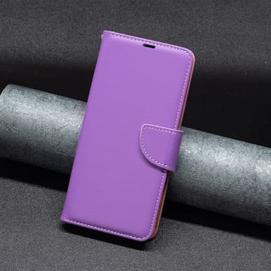 SKALO Samsung S24 Litchi Lompakkokotelo - Violetti