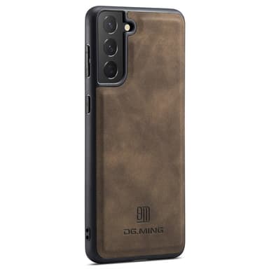 DG.MING Samsung S24 Premium PU-nahka Hybridi Suojakuori - Ruskea