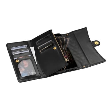 SKALO Samsung S24 Evelope Clutch 8-Lokeroa - Musta