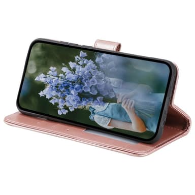 SKALO Samsung A05s 4G Mandala lompakkokotelo - Ruusukulta