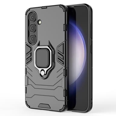 SKALO Samsung S24 Armor Hybridi metallirengas kuori - Musta