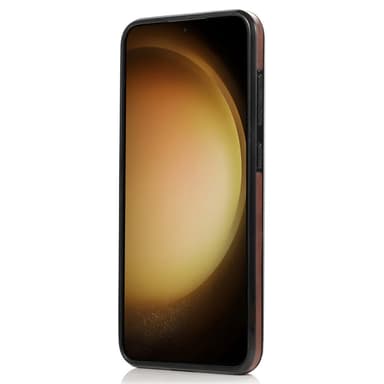 SKALO Samsung S24 PU-nahkainen Suojakuori Lompakolla - Ruskea