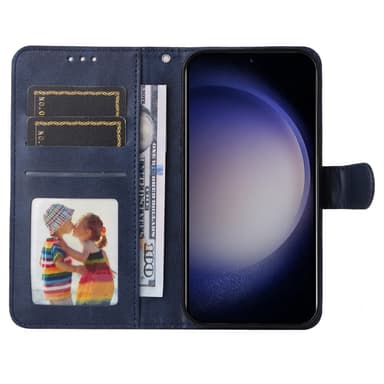 SKALO Samsung S24 PU-nahkainen Lompakkokotelo - Sininen