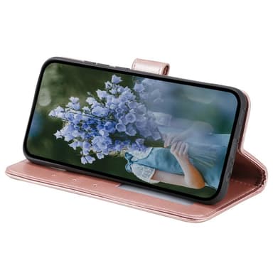 SKALO Samsung S23 FE Mandala lompakkokotelo - Ruusukulta