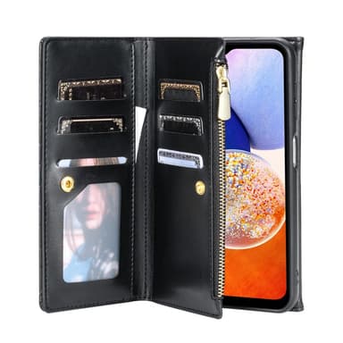 SKALO Samsung A05s 4G Evelope Clutch 8-Lokeroa - Musta