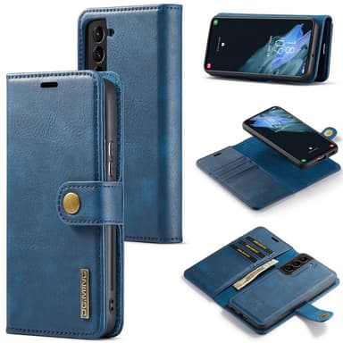 DG MING Samsung S24 2-in-1 magneetti lompakkokotelo - Sininen