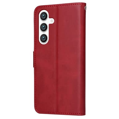 SKALO Samsung S24+ PU-nahkainen Lompakkokotelo - Punainen