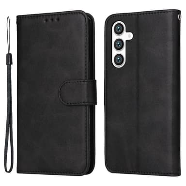 SKALO Samsung S23 FE PU-nahkainen Lompakkokotelo - Musta