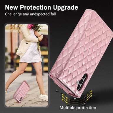 SKALO Samsung S24 Evelope Clutch 8-Lokeroa - Ruusukulta