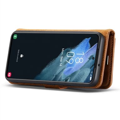 DG MING Samsung S24 2-in-1 magneetti lompakkokotelo - Ruskea
