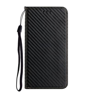 SKALO Samsung S24 Carbon Fiber Lompakkokotelo - Musta