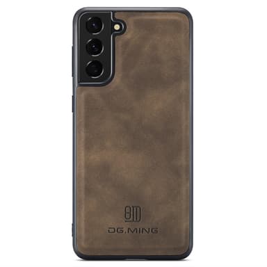 DG.MING Samsung S24 Premium PU-nahka Hybridi Suojakuori - Ruskea