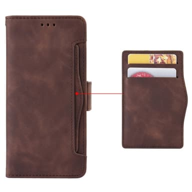 SKALO Samsung S24 6-lokeroa Lompakkokotelo - Ruskea