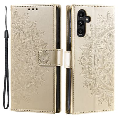 SKALO Samsung A05s 4G Mandala lompakkokotelo - Kulta