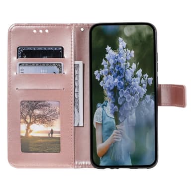 SKALO Samsung S24 Mandala lompakkokotelo - Ruusukulta