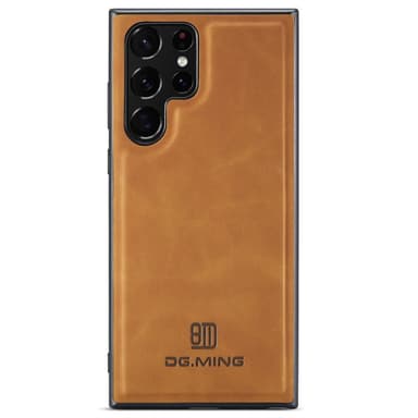 DG.MING Samsung S24 Ultra Premium PU-nahka Hybridi Suojakuori - Ruskea