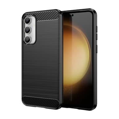 SKALO Samsung S23 FE Armor Carbon Iskunkestävä TPU suojakuori - Musta