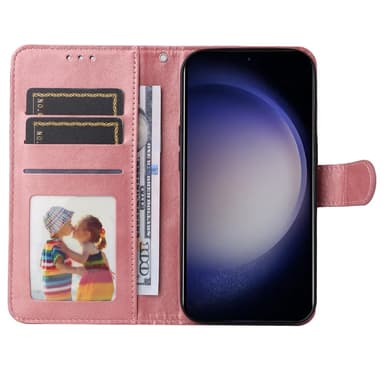 SKALO Samsung S24+ PU-nahkainen Lompakkokotelo - Pinkki