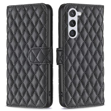 SKALO Samsung S24 BINFEN COLOR Tikattu Lompakko - Musta
