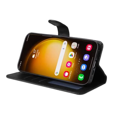 SKALO Samsung S24 Ultra PU-nahkainen Lompakkokotelo - Musta