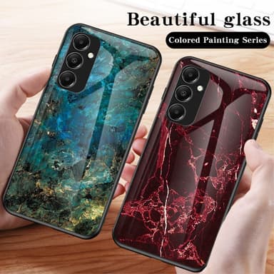 SKALO Samsung A05s 4G Marmori karkaistu lasi TPU-suojakuori - #2
