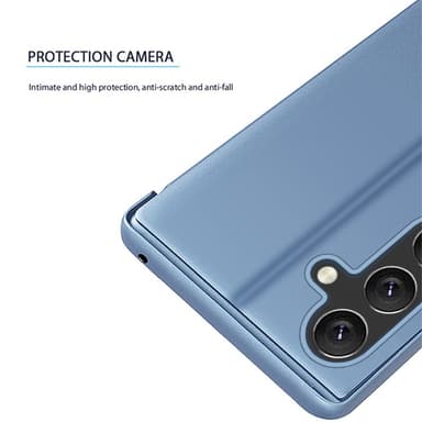 SKALO Samsung A05s 4G Clear View Mirror Lompakko - Ruusukulta