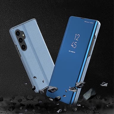 SKALO Samsung S23 FE Clear View Mirror Lompakko - Kulta